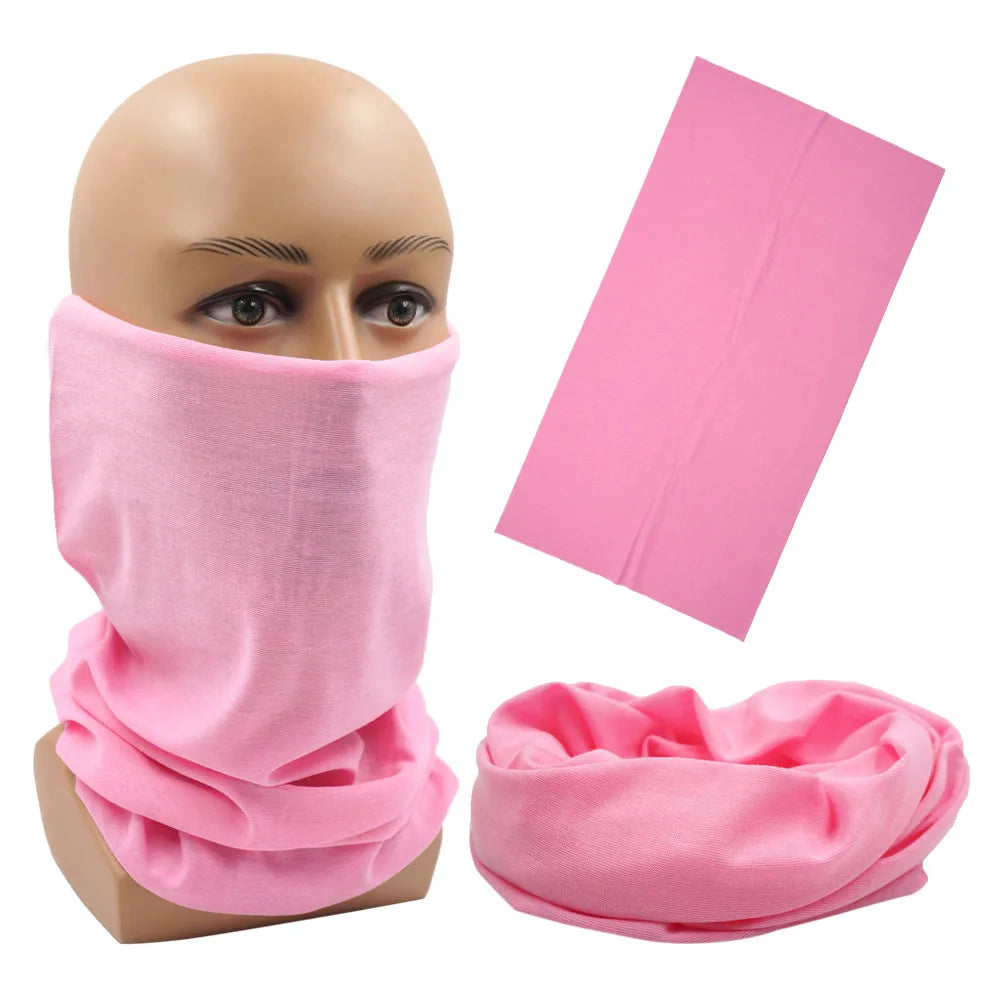 Outdoor Magic Bandana Solid Neon Color Cycling Hiking Scarves Headband Polyester Fashion Neck Cover Fishing Windproof Face Mask