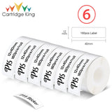 3~6PK White Label Tape for P15 Label Maker Thermal Printer Paper 12mmx40mm 160PCS/Roll Waterprood Adhesive DIY Printing Sticker