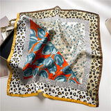 Luxury 70cm Silk Satin Square Scarf for Women Print Neckerchief Hijab Foulard Female Head Tie Shawl Wraps Bandana Echarpe New