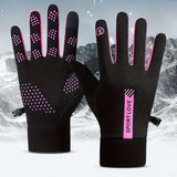 1Pair Winter Waterproof Windproof Non-slip Touch Screen Warm Gloves, For Outdoor Cycling, Driving, Skiing