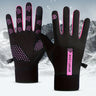 1Pair Winter Waterproof Windproof Non-slip Touch Screen Warm Gloves, For Outdoor Cycling, Driving, Skiing