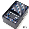 Men's Tie Gift Box With Neckties Handkerchiefs Cufflinks Tie Clips 6-Piece sets Group Business Wedding Festival Formal Ties