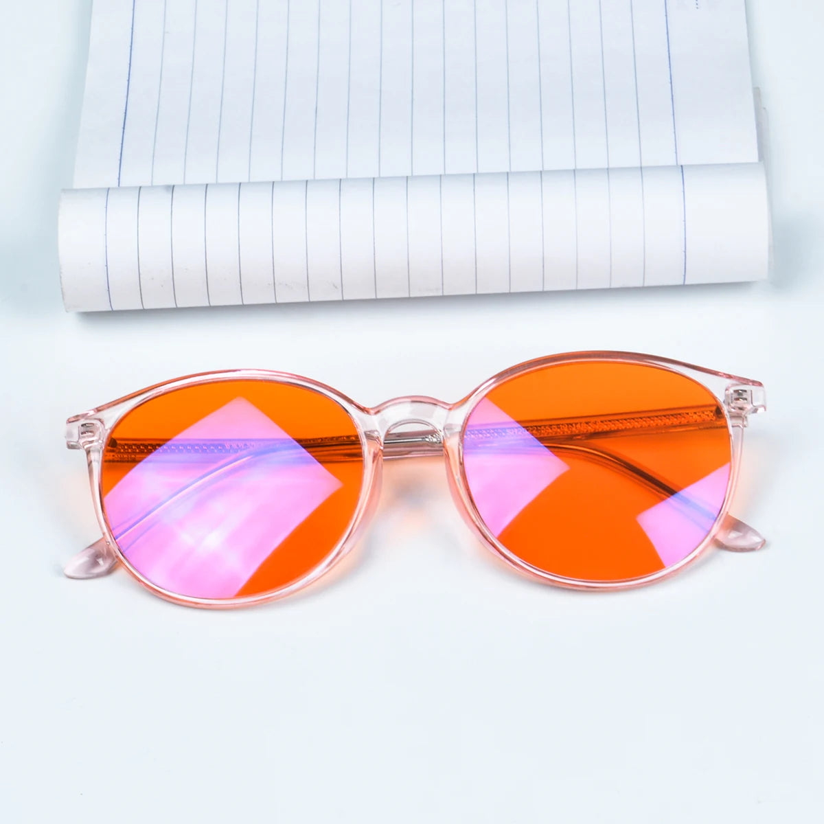 red glasses red blue light glasses for better sleep blue light blocking glasses orange lenses Tr90  women eyeglasses SH2022