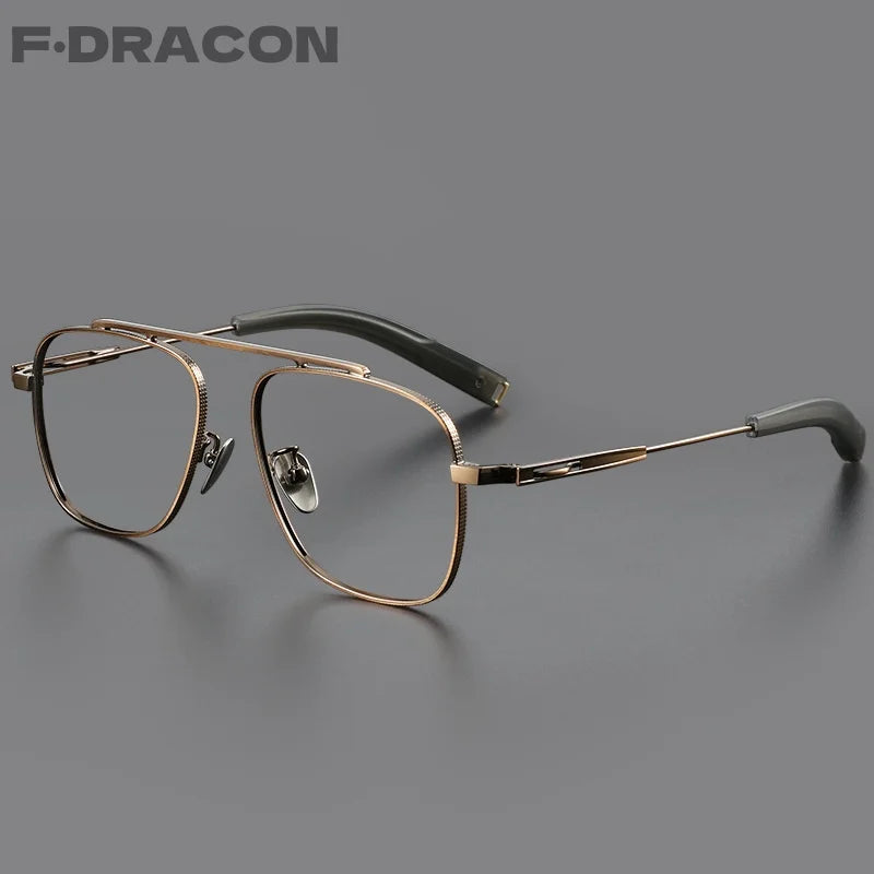 Titanium Double Beam Men's Glasses Frame Fashion Light Luxury Women's Glasses Frame Retro Optical Prescription Glasses Fram 105