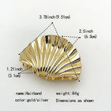 Metal Irregular Texture Shell Shape Hair Claw Clips for Women Girls Hairclip Ponytail Hair Pins Fashion Jewelry Hair Accessories