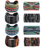 Boho Headbands For Women Fashion Stretch Wide Hair Bands Knoted Turban Yoga Sweatband Elastic Head Bands Stylish Wrap Headbands