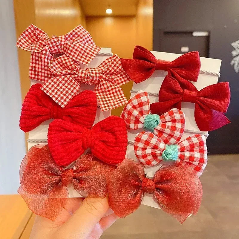 10 Pcs/Set New Baby Girl Cute Colors Flower Hair Bands Ponytail Holder Chilren Soft Scrunchies Rubber Kids Hair Accessories
