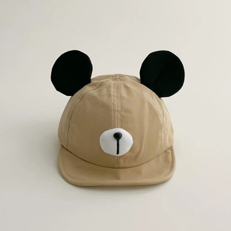 Cute Bear Ear Baby Hat Kids Boy Girl Soft Cotton Peaked Bonnet Caps Children Cartoon Casual Sun Visor Hats