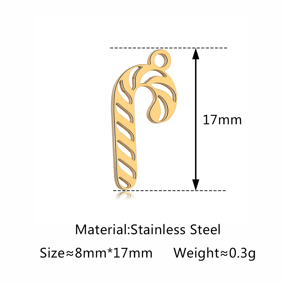 5Pcs Xmas Tree/Candy Cane/Snowman/Santa Claus Charm Stainless Steel Boots Christmas Pendant DIY Necklace Bracelet Jewelry Making