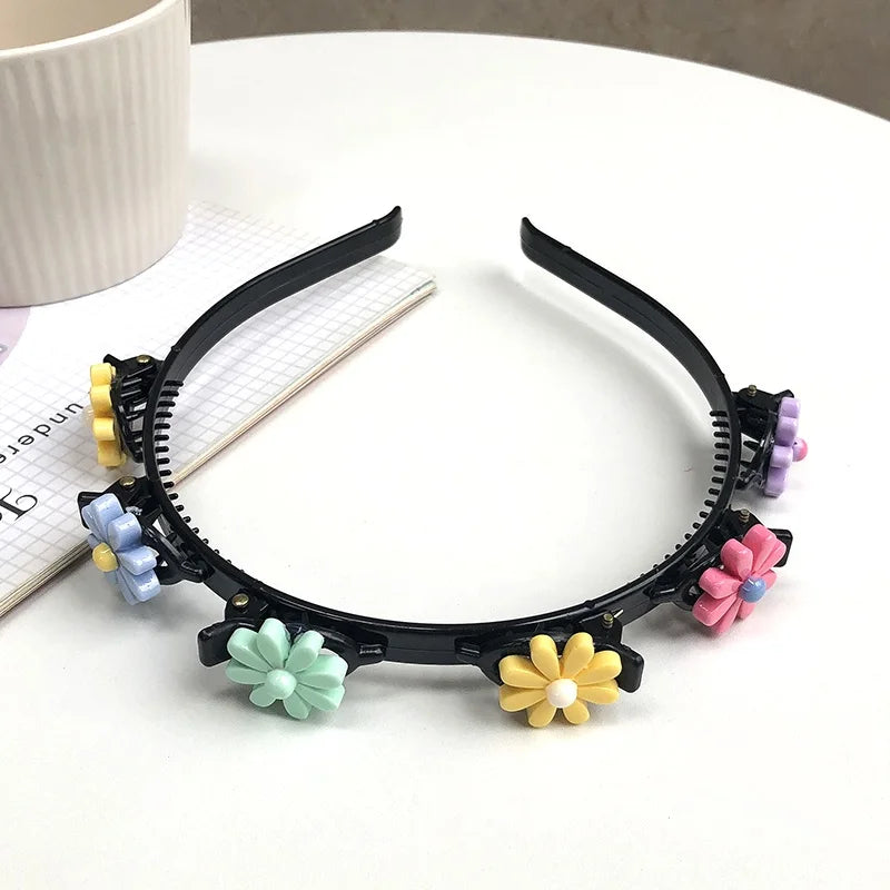 Braided Hair Bands for Girls Hair Hoop Headwear Female Flower Love Fruit Headwear Women New Fashion Hair Accessories