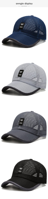 2023 Men's Mesh Baseball Cap Breathable Summer Caps Dad Hat Outdoor Fishing Hats Bone Gorras Snapback Trucker Cap Women hat