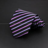 New Design Wedding Men Tie Purple Solid Striped Paisley Flower Neckties Men Business Dropshipping Groom Collar Accessories Gift