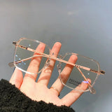 Anti Blue Light Blocking Glasses Oversized Square Reading Glasses for Women Men TR Frame High-definition Presbyopia Eyewear