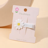 1pcs Ins Daisy Flower Hair Clips Baby Girl Hairpins for Kids Lace White Barette Princess Hooks Infant Accessories Korean