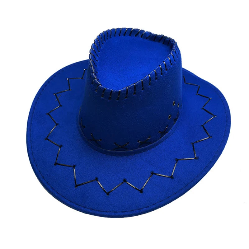 Hat for Men and Women Outdoor Use Large Brim Water Droplet Sunscreen Hat American Style Western Cowboy Hat Couple Jazz Top Hat