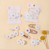 1pcs Ins Daisy Flower Hair Clips Baby Girl Hairpins for Kids Lace White Barette Princess Hooks Infant Accessories Korean