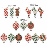 XIYAWANG 10Pcs Christmas Tree Decoration Christmas Candy Cane Lollipops Red and White Candy Pendants Home Decor New Year Navidad