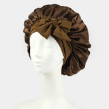 Europe and the United States selling style color cloth streamer round hat bow imitation silk women's nightcap beauty hair care h