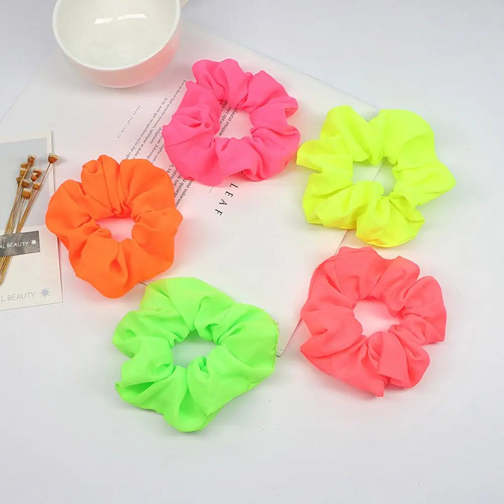 Elastic Neon Colour Scrunch Hair Ties Hair Accessories Headwear Hair Rope