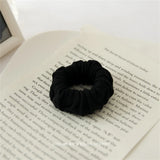 Classic Large Stretch Thick Hair Ties Women Girls Seamless Cloth Elastics Ponytail Holders Knit Hair Scrunchies For Thick Hair