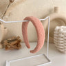 2022 Gentle Pink Womans Hairbands Girl Sweet Plush Wide Side Sponge Headband Hair Hoop Fashion Simple Solid Color Hair Accessory