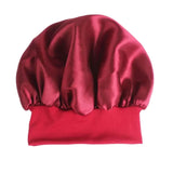 Hair Bonnet for Sleeping Silk Nightcap Satin Elastic Narrow Brim Shower Cap Round Hat Home Hair Care Cap Satin Bonnet