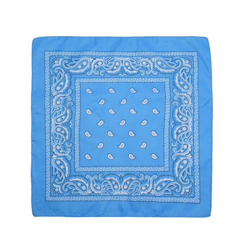 Fashion Hip Hop Bandana Kerchief Unisex Black Hair Band Neck Scarf Headwear Wrist Wraps Head Square Scarves Print Handkerchief
