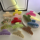 YHJ Vintage Glitter Hair Clip Acetate Claw Clip Bath Barrette Summer Crab Hair Clip Trendy Hair Clips  Hair Accessories for Wome