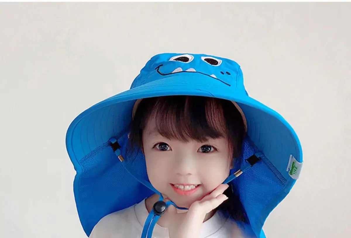 Kid Hat Summer Cap Sun Kindergarten Children UV Protection Baby Boys Girls Sun Caps Going Out Beach  Large Brim Fisherman  M9