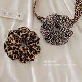 Leopard Print Scrunchies Hair Tie Hairs Rope High Elasticity Elastic Hairs Band Ponytail Holder Elegant Women Hair Accessories