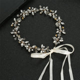 Wedding Headbands For Women Bride Handmade Crystal Rhinestone Tiaras Silver Color Hairbands Hair Accessories Queen Headband Gift