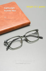 High Quality Luxury Glasses Ultra Light Pure Titanium Men's Eyeglass Frames High-Quality Acetate Prescription Eyeglass Frames
