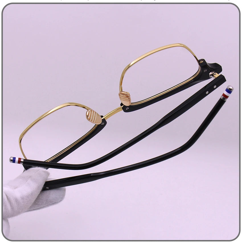 Men Square Business Titanium Acetate Glasses Frame Fashion Brand Designer Ultra-light Eyeglasses TB711 Sun Sunglasses Glasses