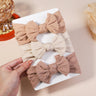 3Pcs Girls Cable Knit Turban Baby Bows Headbands For Children Elastic Kids Hair Bands Newborn Toddle Headwrap Hair Accessories