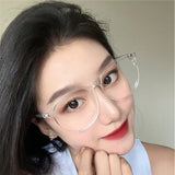 Transparent Anti-blue Light Glasses Oval Frame Computer Glasses Women Men Eyewear Blocking Glasses Optical Spectacle Eyeglases