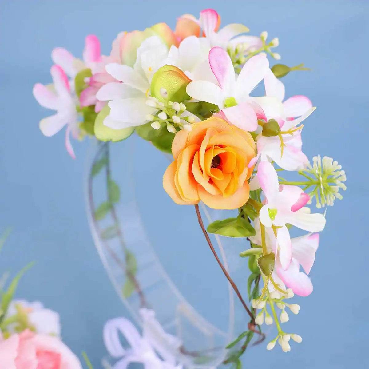 Fashion Flowers Handmade Headbands For Bride Women Leaves Hairbands Wreath Wedding Hair Accessories