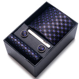 Tie For Men Brand New Style Wedding Gift Tie Pocket Squares Set Necktie Box Men Black Suit Accessories