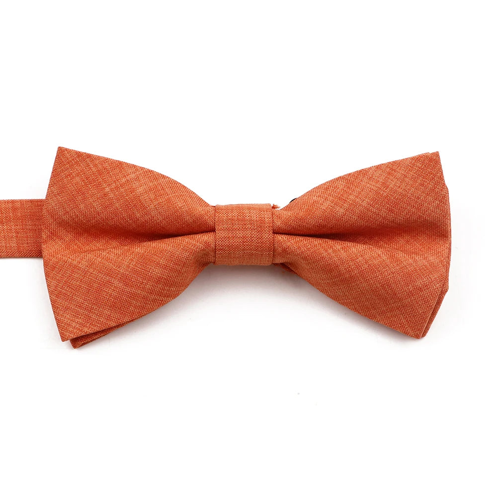 High Quality Mens Solid Color Bowtie Set For Men Children Wedding Party Dinner Accessory Pink Orange Father-son Bow Tie Gift