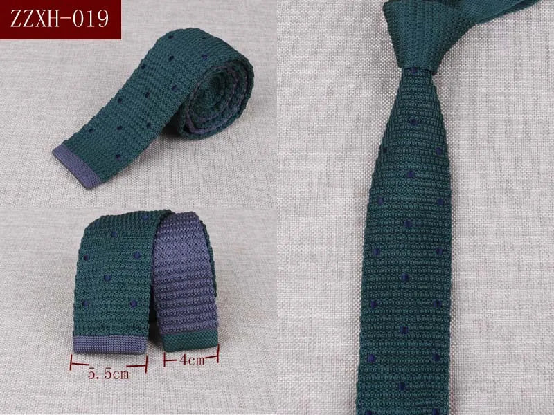 Men's Suits Knit Tie Plain Necktie For Wedding Party Tuxedo Casual Dots Woven Skinny Gravatas Cravats Accessories 25colors