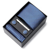 Gravatas For Men Luxury  Tie Hanky Pocket Squares Cufflink Set Necktie Box Male Brown April Fool's Day