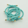 10PCS 5mm Knotted Twilled Elastic Hair Bands Golden Ends Hair Ties for fashion girls elasticity ponytail holders hair scrunches