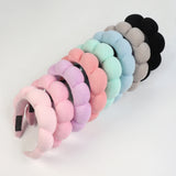 3 件套时尚 Microfiber Washing Wristbands Scrunchies Puffy Headband Spa Bubble Headband for Washing Face Makeup Shower Skincare