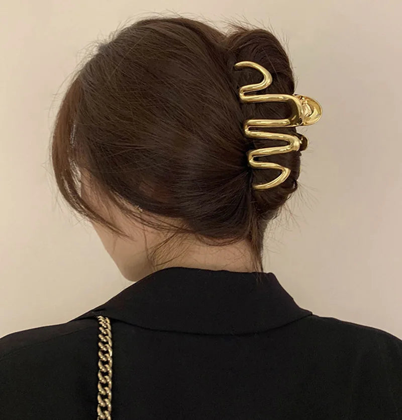 2023 New Fashion Metal Geometric Hair Claw Clip Trendy Hair Clips Hair Clamps Hairpins Party Hair Accessories For Women Headwear
