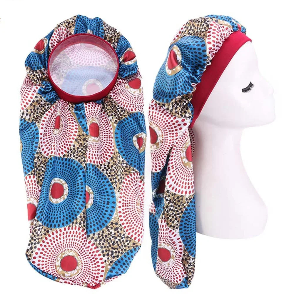 Unisex Elastic Bonnet Long Hair Sock Dreadlock Braids Cap Sleep Hats Head Wrap Turban Night Cap Hair Care Nightcap for Women Men