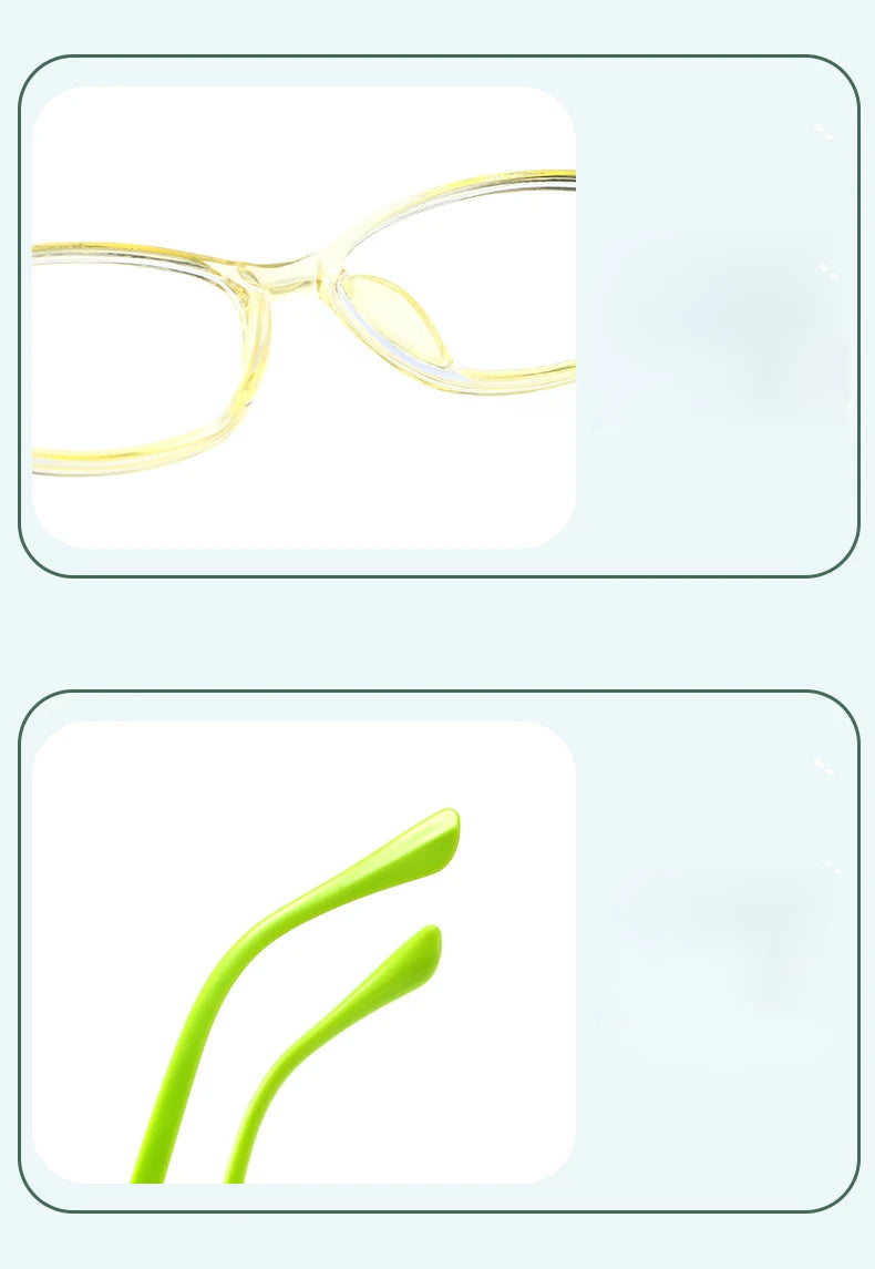 Blue Light Blocking Glasses for Kids Computer Glasses Silicone Frame Clear Lens Girl Boy Video Gaming Children Safety Eyewear