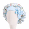 Kids Girls Sleep Cap Floral Print Hair Bonnet Satin Night Sleep Hat Turban Sleeping Hat Children Hair Care Bonnet Nightcap Caps