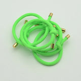 10PCS 5mm Knotted Twilled Elastic Hair Bands Golden Ends Hair Ties for fashion girls elasticity ponytail holders hair scrunches