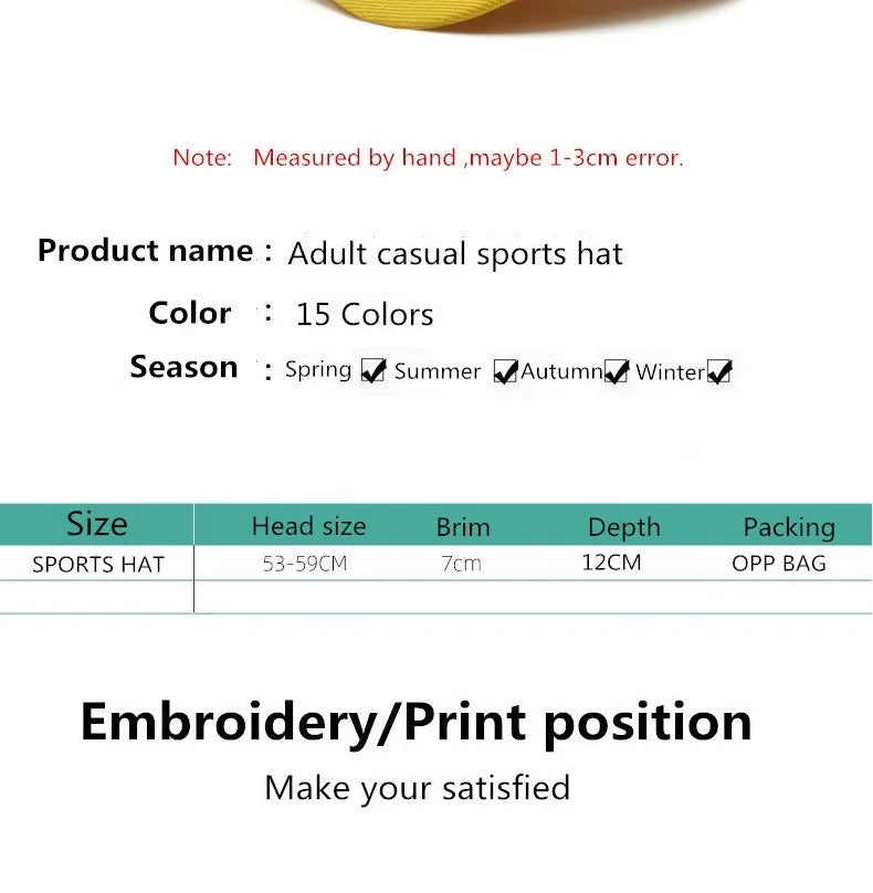 Kids casual custom baseball cap Boy girls parent-child sports hat Hip hop snapback hat with DIY logo design Gorros