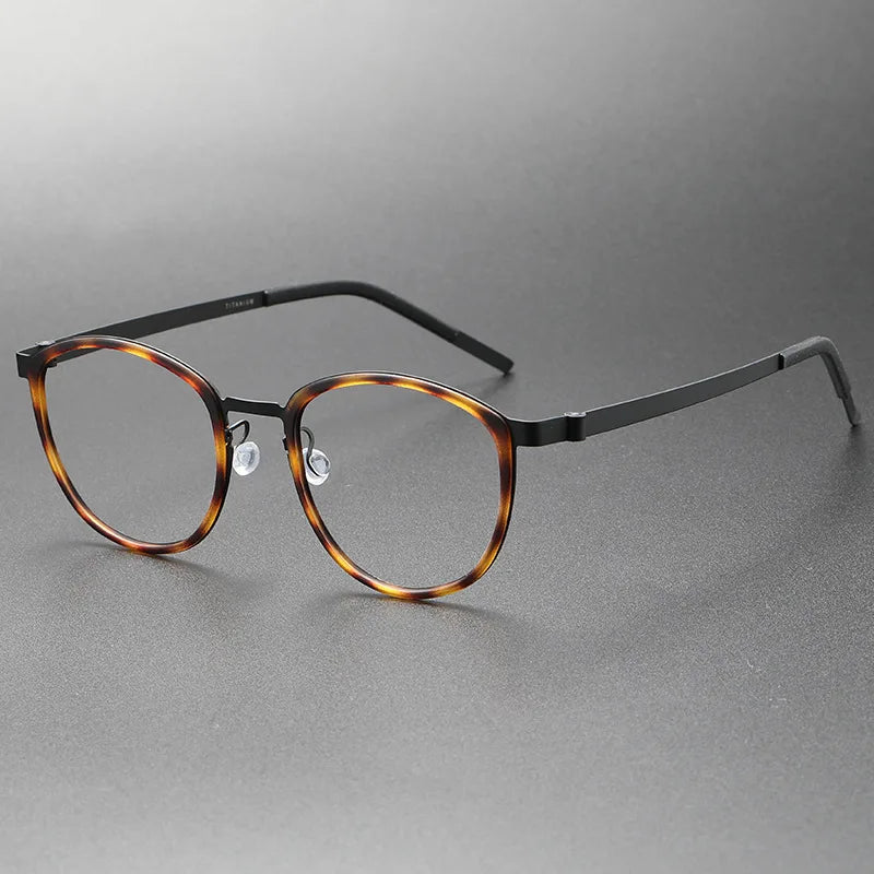 9737 new integrated screwless pure titanium glasses frame
