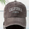 Fashionable Versatile Washed Letters Solid Color Embroidered Baseball Cap For Men Wide Brimmed Casual Sports Cap For Women